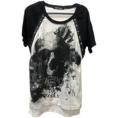 Punk skull goth short sleeves