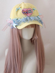 Dopamine cap y2k style lace bow hat