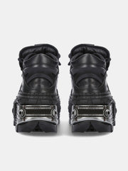 Punk y2k thick-soled leather shoes