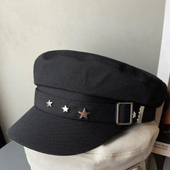 Women's 2024 new style beret star navy hat