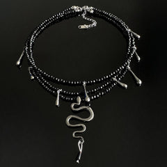 Snake Crystal Multi-Layered Necklace