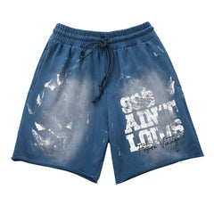 Sports casual washed shorts