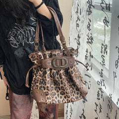 Leopard Print Underarm Bag