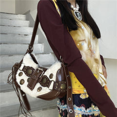 Autumn and winter Y2K retro crossbody shoulder bag