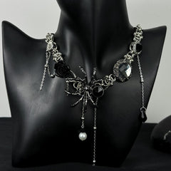 Black Spider Design Necklace