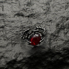 Red Thorn Zirconia Adjustable Ring