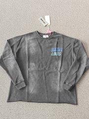 Retro sports crew neck sweatshirt