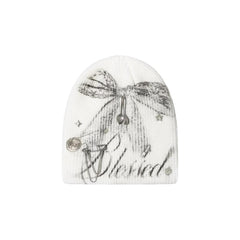 Monogrammed Butterfly Charm Knit Hat