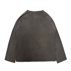 Early Autumn Loose Genderless Long Sleeve Aged T-Shirt