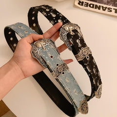 y2k denim vintage belt