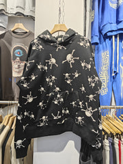 Skull Retro Loose Sports Plus Velvet Hooded Sweatshirt