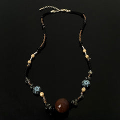 Brown Round Beads Beaded Necklace