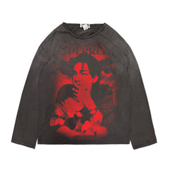 Autumn/Winter Abstract Genderless Long Sleeve T-Shirt