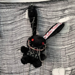 Dark Plush Rabbit Bag Crossbody