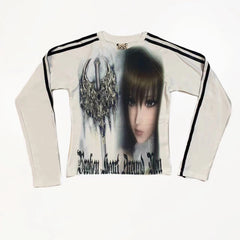 Y2K Gothic football long sleeve