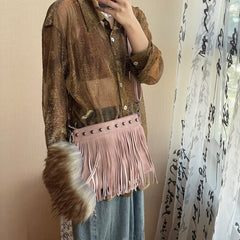 Sweet Cool Tassel Crossbody Bag