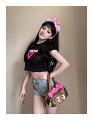 vintage cute bunny y2k hot girl messenger bag