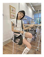 Sweet and cool denim large capacity Y2K hot girl shoulder bag