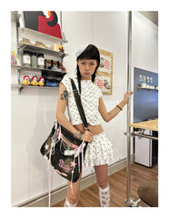 Sweet and cool denim large capacity Y2K hot girl shoulder bag