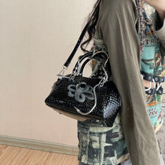 Cubic Snake Crossbody Shell Bag