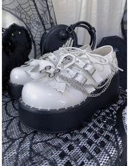 Skull Lolita sweet cool y2k punk hot girl thick-soled shoes