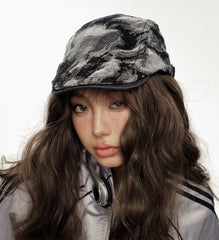 American hot girl washed y2k beret