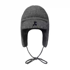 Lace-up Knitted Woolen Hat Earmuffs