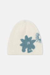 Nylon Jacquard Plush Knitted Hat Cute Beanies Cold Hat