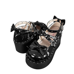 lolita punk y2k hot girl thick-soled shoes