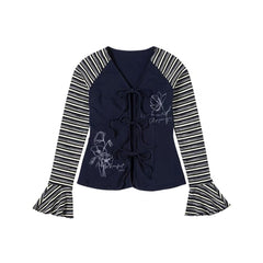 y2k cardigan striped knitted jacket