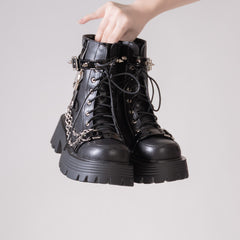 Y2K punk short Martin boots