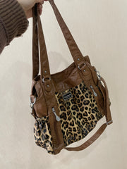 Leopard Print Shoulder Crossbody Bag