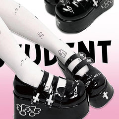 Lolita thick-soled sweet punk leather shoes