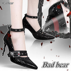 y2k snake heel pointed stiletto heels