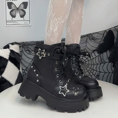 Lolita hottie Martin boots punk y2k short boots