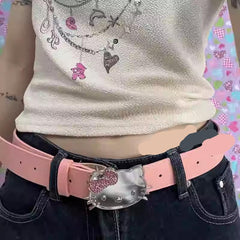 y2k cute cat belt