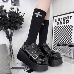 Lolita thick-soled sweet punk leather shoes