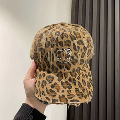 Retro leopard print baseball cap y2k sweet cool cap