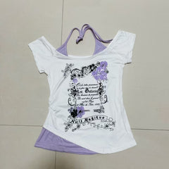 vintage t-shirt women's slim top