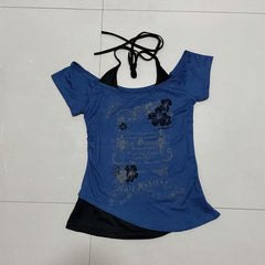 vintage t-shirt women's slim top